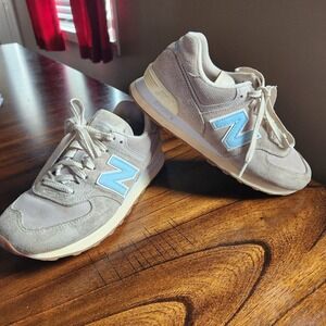 New Balance 574. Moonrock/Chrome Blue/Sea Salt WL574 Core Plus Womens 6.5